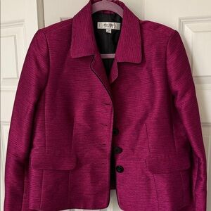 Jones Studio Magenta Blazer w/Matching midi dress